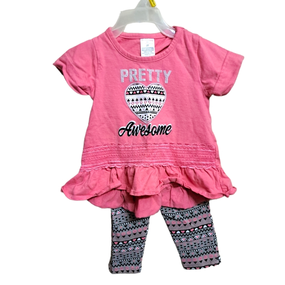 Leggings and matching top size 2T - Picture 1 of 3